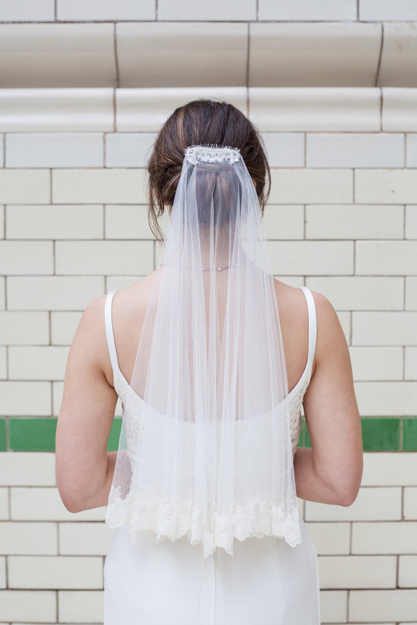 Short Lace Edged Bridal Veil Making Fee