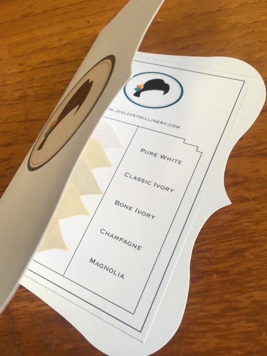 Bridal Ivory Colours Swatch Card